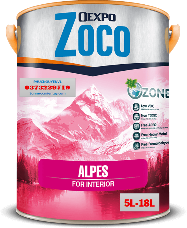 SƠN NỘI THẤT OEXPO ZOCO ALPES FOR INTERIOR - BÓNG 5L (Chính hãng)