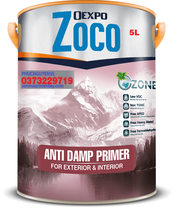 OEXPO ZOCO ANTI DAMP PRIMER FOR EXTERIOR & INTERIOR - 5L (Chính hãng)
