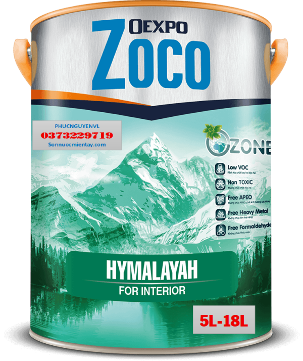SƠN NỘI THẤT BÓNG MỜ OEXPO ZOCO HYMALAYAH FOR INTERIOR - 18L (Chính hãng)