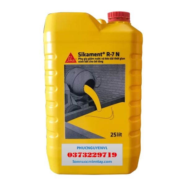 Phụ gia bê tông sikament R7N thùng 5L (Chính hãng)